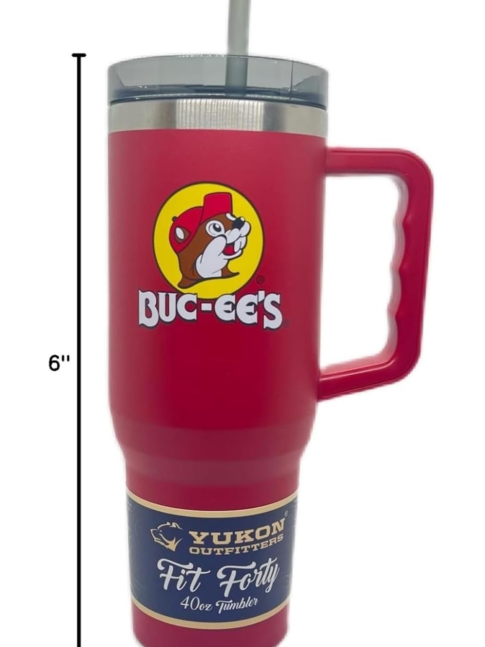 Buc-ee's Red Travel Tumbler‎ with Handle